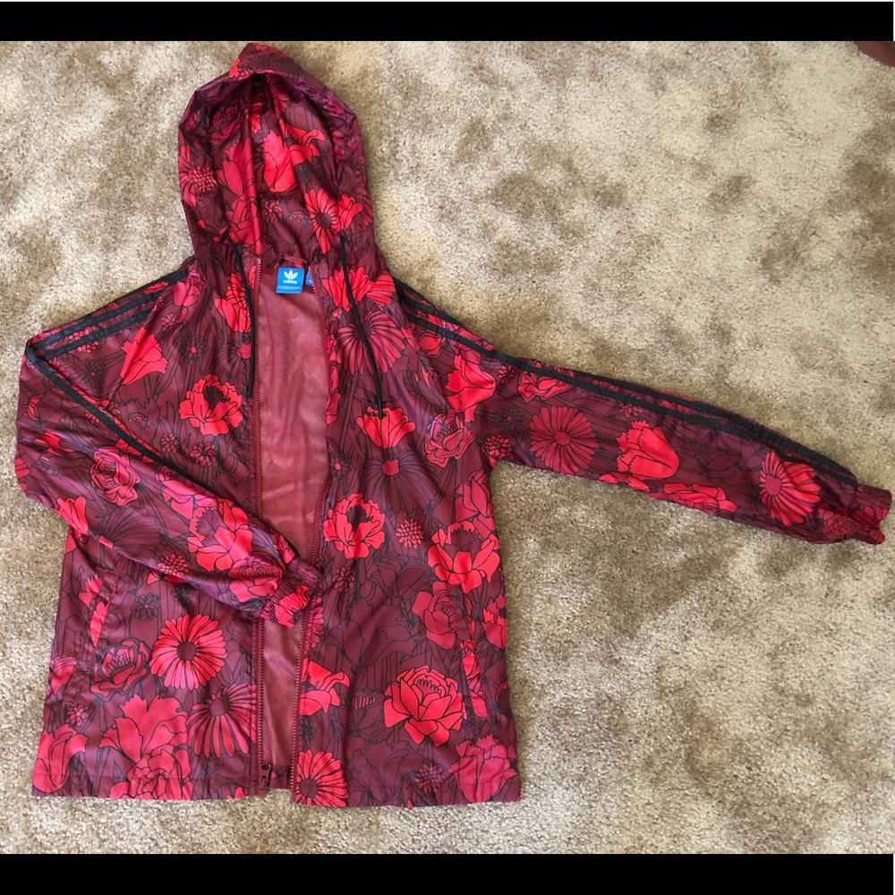 Adidas Floral Windbreaker